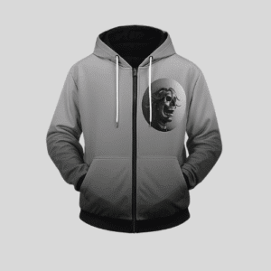 travis scott amazing gray skull zipped hoodie unique and trending fashion