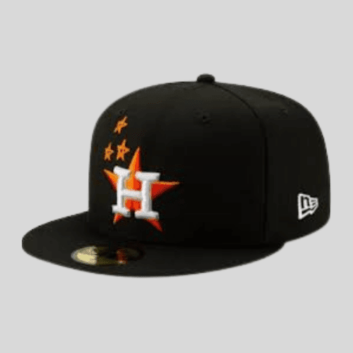 Front view of Travis Scott Astros Hat in black