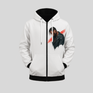 Travis Scott La Flame Artwork White Hoodie Fashion and Unisex in Unitd State.