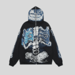 Unique and new design in us Travis Scott Skeleton Hoodie in black